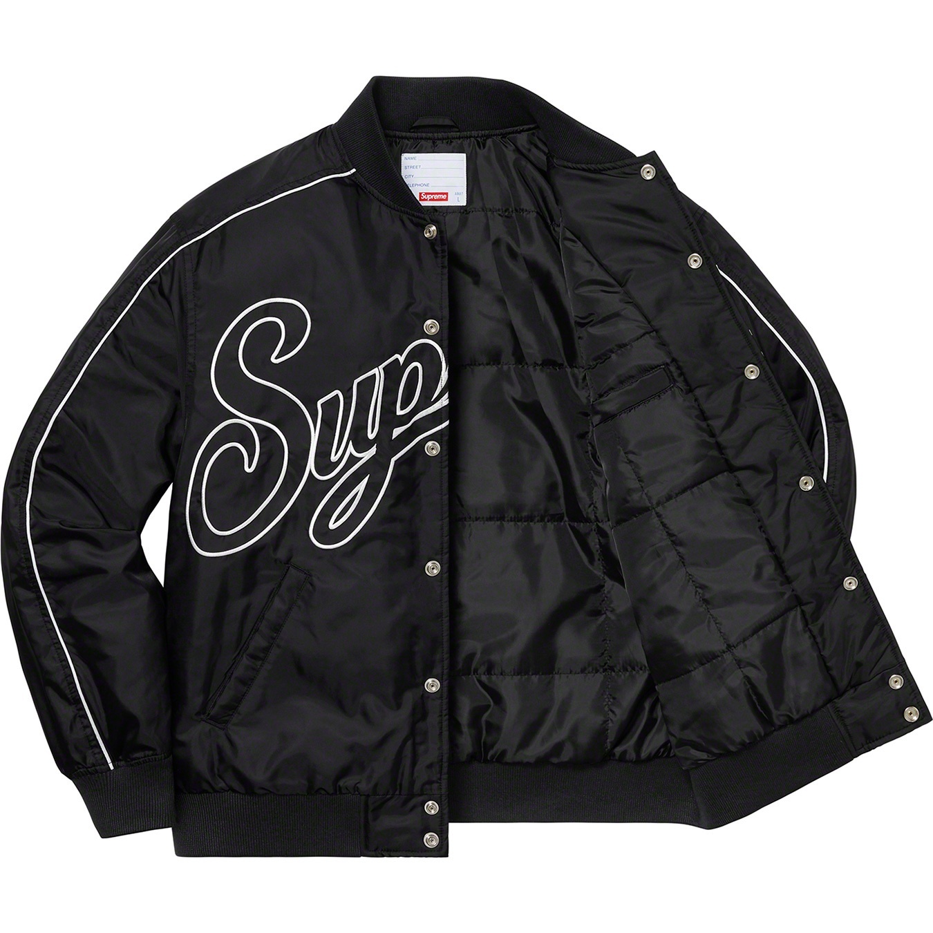 Contrast Script Varsity Jacket view 3